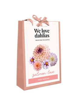 Dahlia Salmon Love MIX * 5 Pc / shopping bag