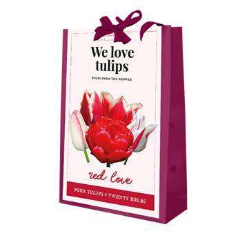 Tulipe sac 20 bulbes We Love Tulips Red Love cal.11/12