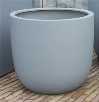 Pot Sydney Egg Glasfibre Auth. Grey D30 H27 cm (Mg)